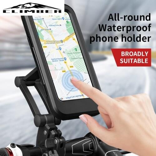 New Store Bicycle Mobile Phone Holder Cycling Adjustable Waterproof Phone Bag For Below 7.0 In Phone Celulares Bike Accessories