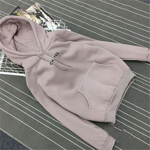 Letter Harajuku Print Pullover Thick Loose Women Hoodies Sweatshirt Female Casual Coat