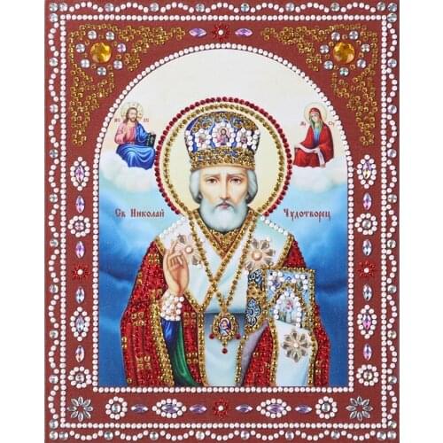 Religion Icon of Leader Diamond Mosaic True religious men diamond embroidery rhinestones 5D DIY Diamond Paintings