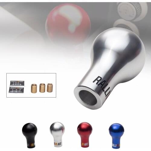 RALLIART Aluminum 5/6 Speed Manual Transmission Gear Shift Knob For Mitsubishi Red/Silver/Blue/Black