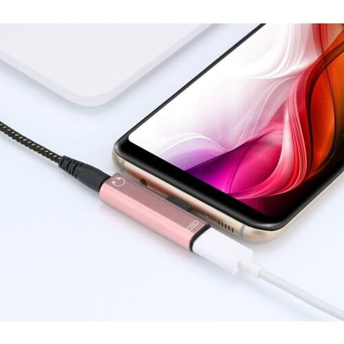 T-shaped Headphone 2-in-1 Dual-port Headphone Adapte for Xiaomi 6 Huawei P10 Mate 20 Audio Charger Dispenser Accessories