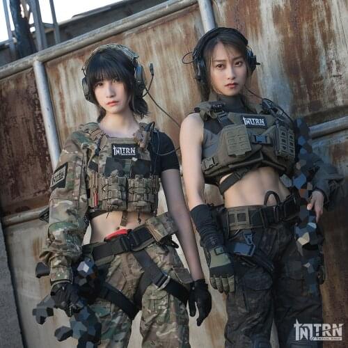 【TRN】Tactical One Side Sleeve T-shirt Patch Gladiator Half Arm Function One Side Sleeve Hanger