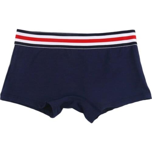 100% Cotton Tomboy Panties Underwear Women Neutral Boxer Briefs Les Knickers Mid-waist Underpants