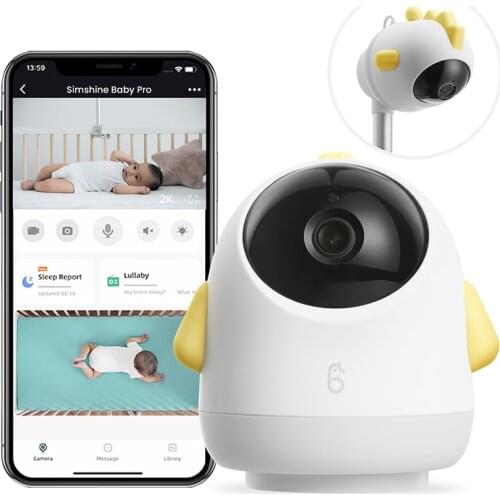 Simshine Wireless Video Baby Monitors 4MP High Resolution Baby Cry Nanny Security Camera Night Vision Sleeping Monitoring Camera
