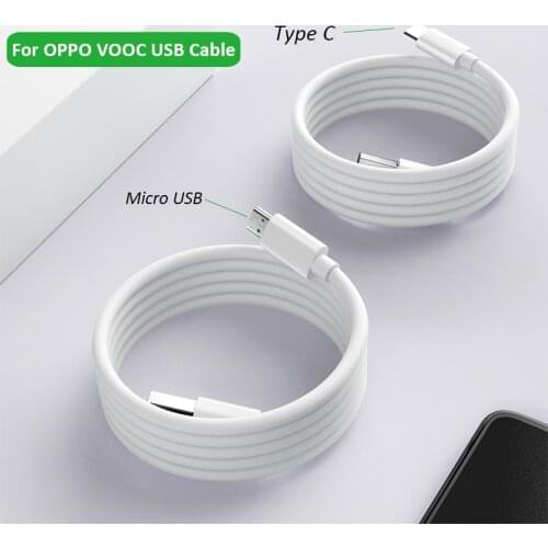 Flash Charge Cable For VOOC 4A Micro USB 5A Type C Cable Supervooc Charging For OPPO R11s R9s R7s R15 R17 Pro K3 K5 Reno 3 4 Pro