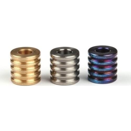 1PCS Black Titanium Alloy Knife Beads Paracord Umbrella Rope EDC Screw Thread Paracord Bead Zipper Accessories