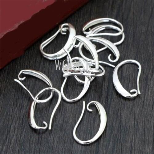 100PCS Three Colors Fashion Ear Wire Components 925 Silver Earring Hooks Accessories Beadings Findings DIY Jewelry Gift Making