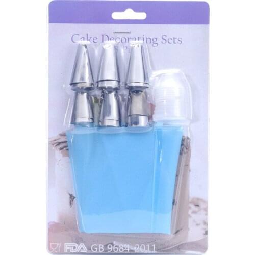 14PCS/Set Silicone Pastry Bag Nozzles Tips DIY Icing Piping Cream Reusable Pastry Bags +12 Nozzle Set Cake Decorating Tools