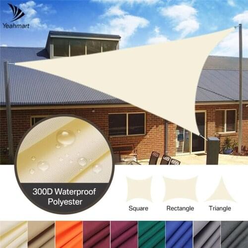 3.6/5/6.2M Heavy Shade Sail Sun Canopy Cover Outdoor Trilateral Garden Yard Awnings Waterproof Car Sunshade Cloth Summer