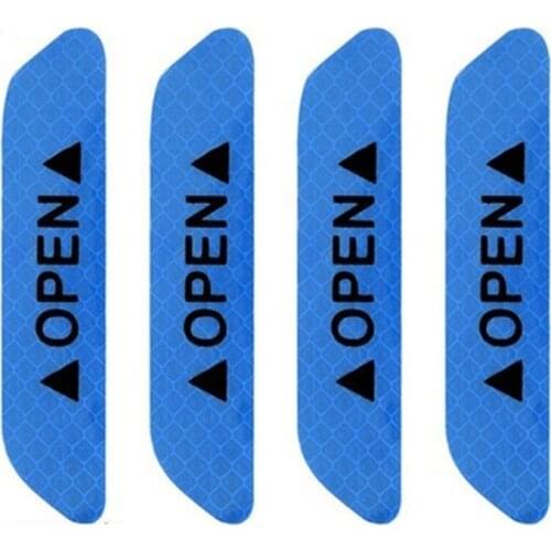 4PCS/SET Car Styling Warning Car Sticker Affixed To The Door To Open The Door Crash Safety Warning Stickers Reflective