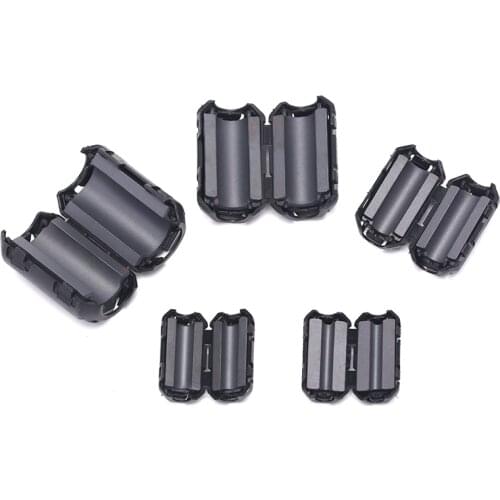 5Pcs/set Movable Inner Diameter Black Ferrite Core Ring Cable Clips