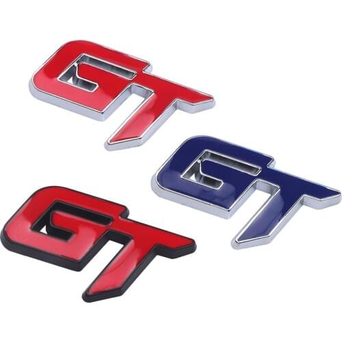 Car Emblem Trunk GT Logo metal stickers Auto Accessories Chrome Badge Decal for ford mustang focus 2 3 fiesta ranger mondeo mk2