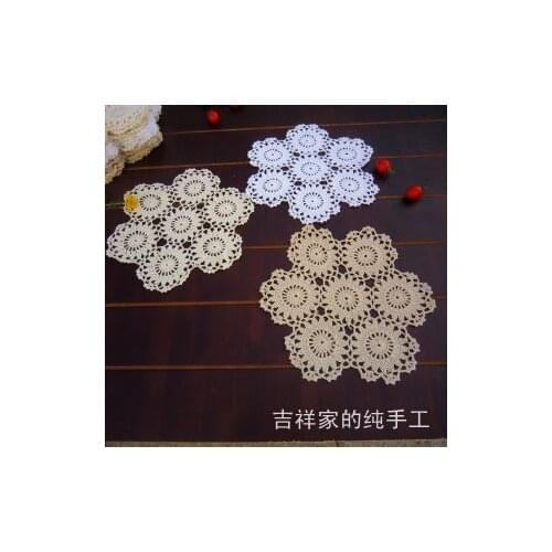 Free shipping lace felt fabric doilies vase pad for home decoration coaster