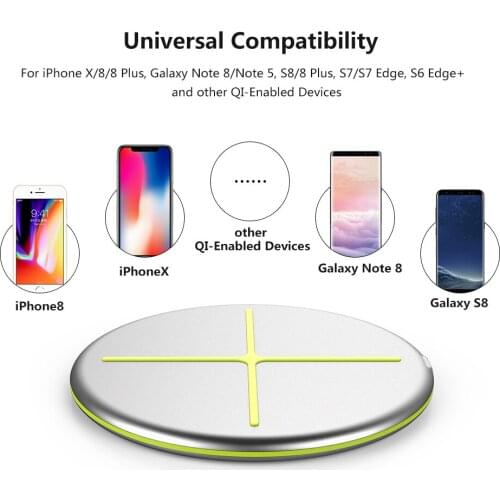 FLOVEME Qi Fast Wireless Charger For Xiaomi Huawei Quick Charge Wireless Charging Pad For iPhone 12 11 Pro max Phone Charger