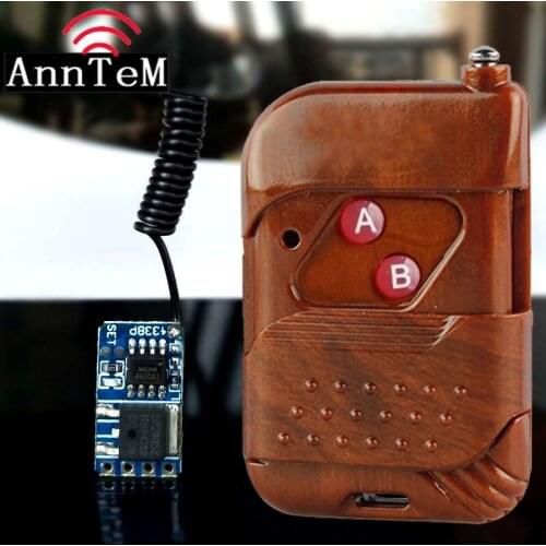 MICRO RF Wireless Remote Control Switch DC3.5-12V 3.7v 5v 6v 7.4v 7.6v 9v Receiver Transmitter Mini Mos No Sound Learning433Mh'z