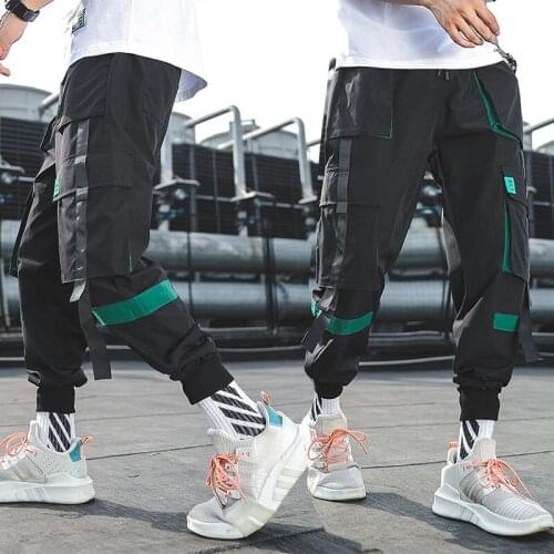 Spring Summer Cargo Pants Mens Loose Trendy Ins Loose Students Large Pants High waist Casual Pants Mens Taper Pants Sweatpant