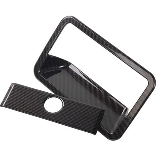 Copilot Storage Glove Box Door Handle Bowl Cover Trim for Ford F150 2015-2021 Carbon Fiber