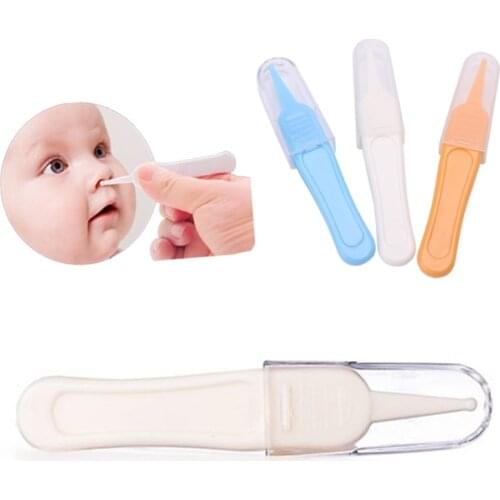 Baby Nasal Aspirator Plastic Ear Nose Navel Care Clean Tool Pincer Forceps Clips Safety Forceps