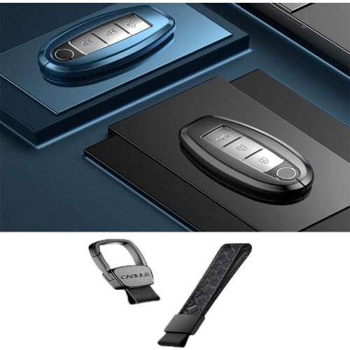 For Nissan 2014-2018 Sylply 2011-2018 Teana 2008-2020 Tiida Aluminum Alloy TPU Car Key Protective Shell Decoration Accessories