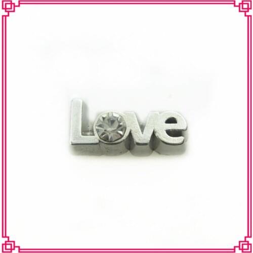 Hot selling 20pcs/lot silver love floating charms living glass memory pendant lockets diy jewelry
