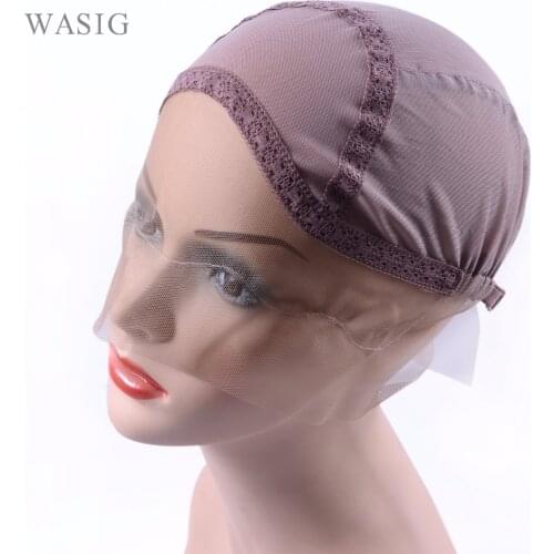 Brown Color Lace Front Wig Cap for Making Wigs with Adjustable Strap Glueless Weaving Cap Wig Caps