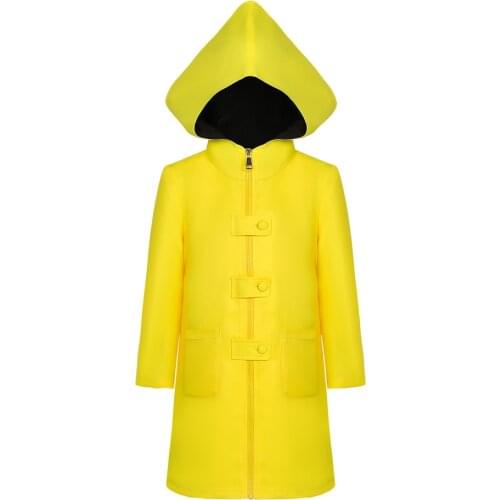 Little Nightmares 2 Mono Six Costume for Kids Yellow Hoodie Coat with Hat Game Hungry Kids 6 Jacket Fancy Ball Cosplay Oufits