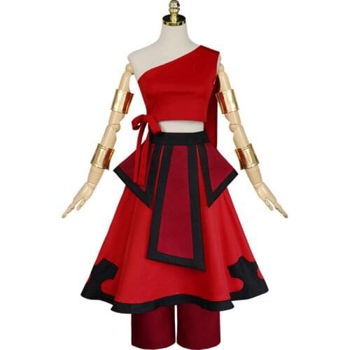 Anime Avatar The Last Airbender Katara Fire Nation Aang Cosplay Costume Halloween Costumes For Women Carnival Role Play Suit
