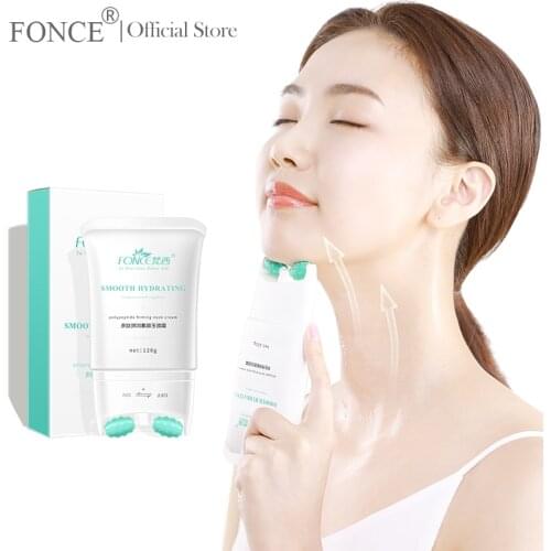 Fonce Double Oller V-Type Neck Cream 120g Massager Nourish Neck Care To Fade Neckline Wrinkle Lifting Firming Brighten Neck Mask