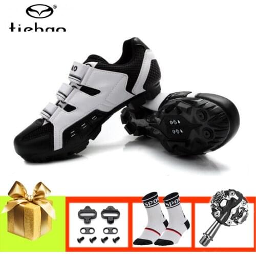 Tiebao zapatillas mtb cycling shoes men women mountain bike sneakers breathable non-slip self-locking riding mtb bicycle shoes
