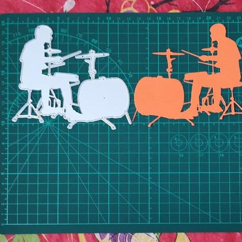 Cool Boy Playing Shelf Drum Metal Cutting Dies For Stamps Scrapbooking Stencils DIY Paper Album Cards Decor Embossing 2020 New