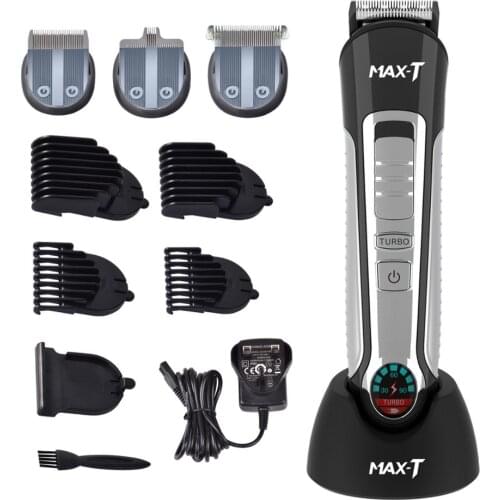 MAX-T HT012 Hair Clippers Trimmer - Professional Cordless Hair Beard and Body Hair Trimmer for Men Family Haircut Kit with LED