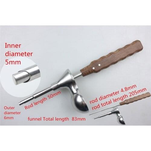 Medical orthopedic instrument Spine Lumbar vertebra PEEK Fusion cage Bone graft funnel Outer diameter 6mm minimal invasive AO