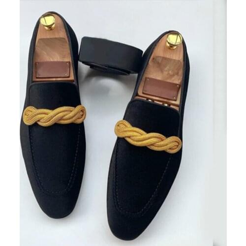 Handmade Men Velvet Loafers Italy Designer Twist Rope Square Toe Flats Male Party Wedding Dress Shoes Large Size