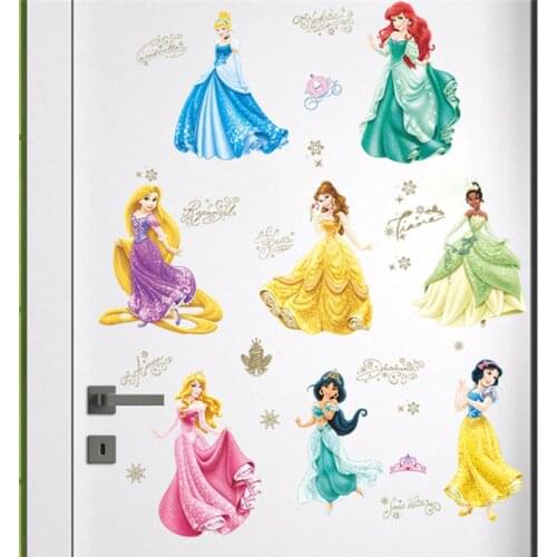 Carton Princess Castle Wall Stickers For Kids Baby Nursery Wallpaper Decorative Decor Girls Gift Poster Home Decal Mural Art