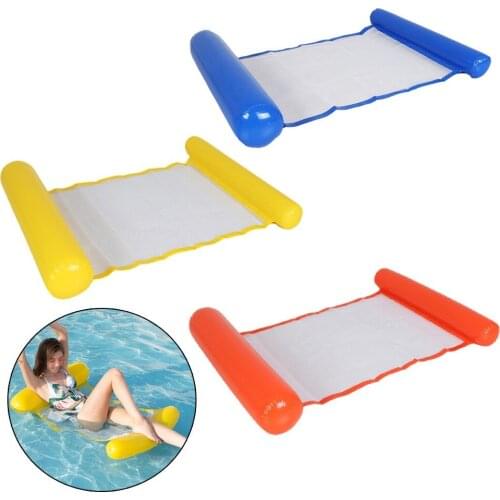 Opblaasbare Drijvende Water Hangmatten Drijvende Zwembad Party Lounge Bed Zwemmen Stoel Ring Pool Party Speelgoed Lounge Bed