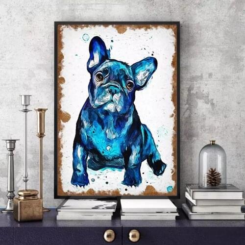 Full Square round 5D DIY Diamond Painting French bulldog Embroidery Cross Stitch kit art Mosaic Diamond picture Home Decor P102