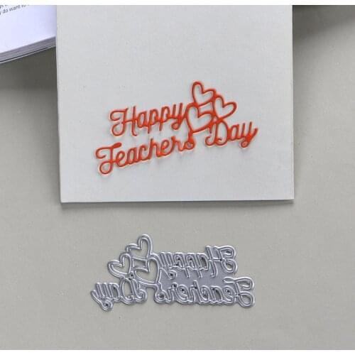 DUOFEN METAL CUTTING DIES Happy Teachers Day stencil DIY Scrapbook Paper Album 2019 new