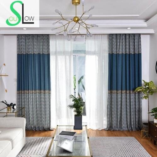 Slow Soul Checker Stripes Orange Coffee Blue Yellow Cafe Modern Geometric Curtains For Living Room Bedroom Ready Made Boutique
