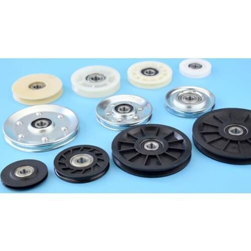 U V slot groove 10cm 6200 bearing 9cm elevator door steel metal nylon wire rope wheel pulley part 1