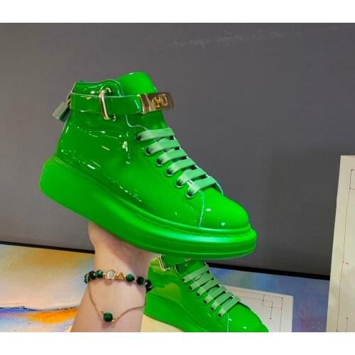 2021 Genuine Leather Female Leisure Shoes Candy Color Fashion Mesh Breathable White Lace-Up Flats Luxury Brilliance Ins Sneakers