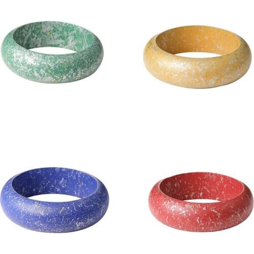 2021 Summer New Bohemian Colored Wood Bangle Bracelet for Women Free Shipping TB056