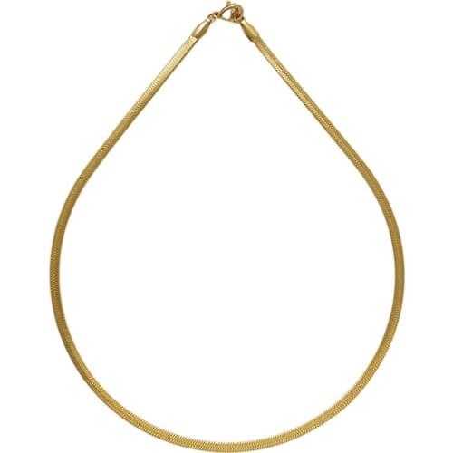 020 Trendy Street Style Filled Short Blade Chain Choker Necklaces For Women Minimalist steel Chain Necklace