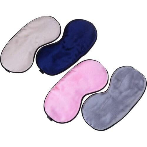 1pc 2020 Travel Silk Sleep Mask Supple Eye Shade Portable Eyepatch Breathable Rest Blindfold Eye Cover Night Sleeping Mask