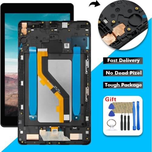 100% Tested LCD Display Touch Screen Digitizer Glass Assembly with Frame For Samsung Tab A 8.0 T295 T290 SM-T295 SM-T290