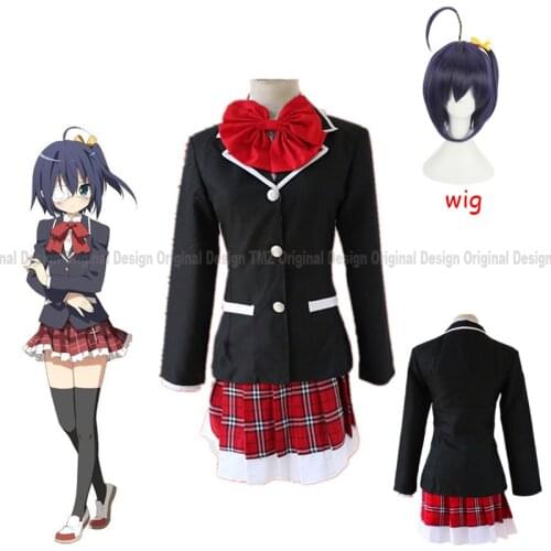 Anime Love Chunibyo and Raves School Uniform for Girls Rikka takankashi Cosplay Costume for Women Halloween Party Costumes