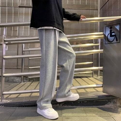Straight Harem Pants Sweatpants Male Korean Man Loose Casual Pants Woman Spring Streetwear Cn(origin) Full Length Four Seasons
