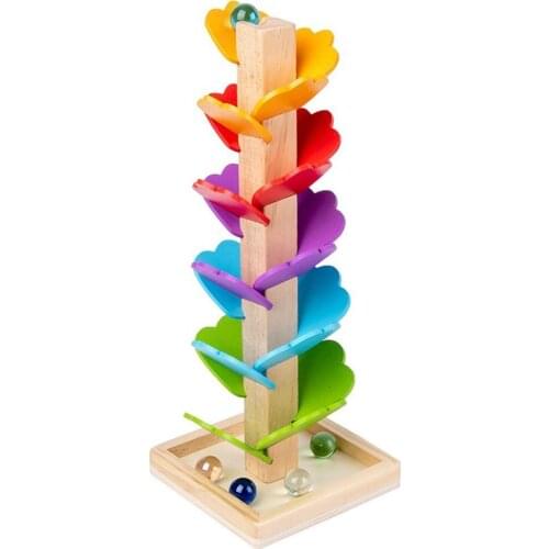 Childrens Wooden Color Disassembly Ball Toy Tree Leaf Tower Pour Bead Game Kindergarten Puzzle Assembly Building Block Toy