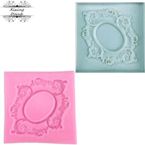 DIY Lace Flower Vine Pattern Silicone Cake Mold Frame Fondant Cake Decorating tools Silicone Chocolate Candy Mould