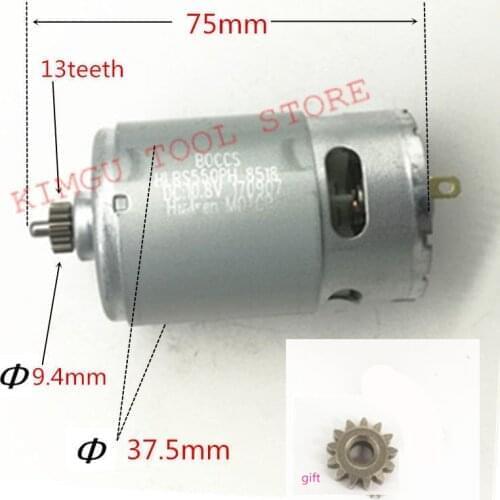 13 Teeth RS-550VC-8518 Motor 10.8V 12V Replace for BOSCH GSR10.8-2-LI GSR12-2-LI GSR10.8V-LI GSR120-LI PS21 GSR10.8V-LI-2