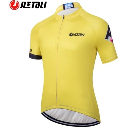JLETOLI Pro Team Bicycle Jersey Men Quick Dry Cycling Clothing Anti-Pilling Breathable MTB Bike Jersey Shirt Maillot Ciclismo